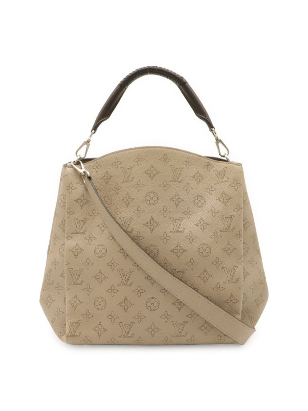 Louis Vuitton Mahina Babylon PM Shoulder Bag 2-Way Leather Gale Pink Beige